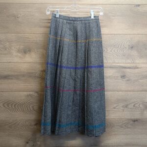 Vintage 70s Gray Pleated Skirt Women's Size 7